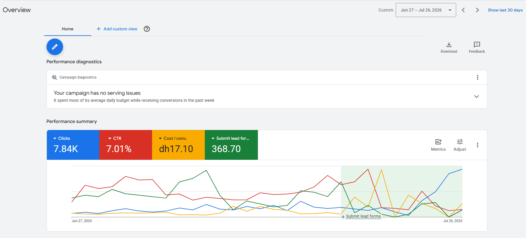 Performance Marketing Client — Lead Campaign (Jun 2026) case study
