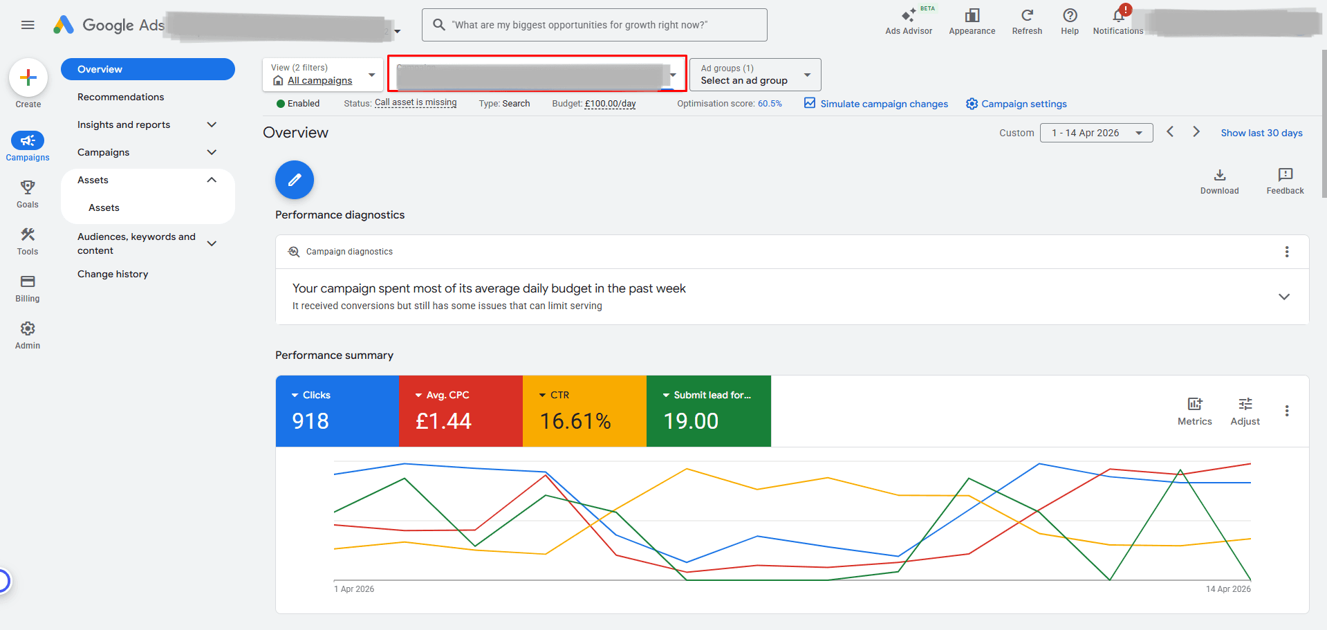 Search — UK (GBP) case study