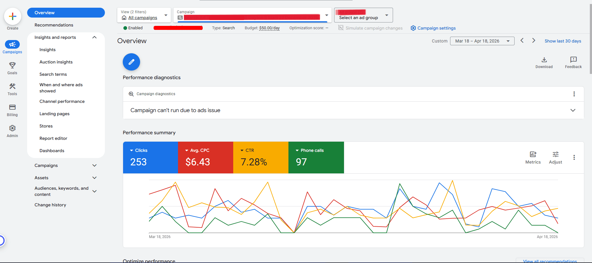 Search — Call Campaign case study